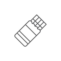 Chocolate candy in wrap vector icon symbol food isolated on white background