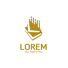 Drop book and education logo template