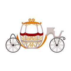 Vintage carriage vector icon.Cartoon vector icon vintage carriage isolated on white background .