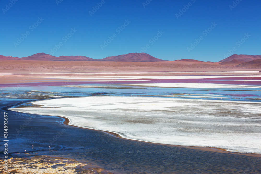 Sticker mountains in bolivia