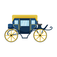 Vintage carriage vector icon.Cartoon vector icon vintage carriage isolated on white background .