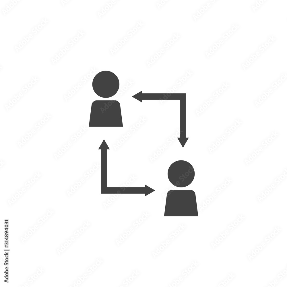 Poster vector icon business man with arrow on white isolated background. layers grouped for easy editing il