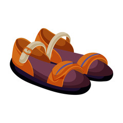 Summer sandal vector icon.Cartoon vector icon isolated on white background summer sandal .