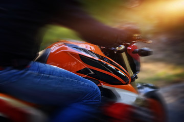 motorcycle trip on a beautiful summer day