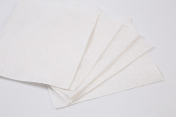 white Thick fabric on the white background.
