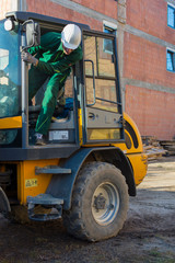 forklift in the warehouse
