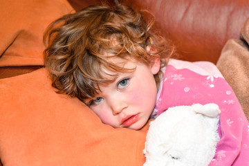 cute little girl with fever