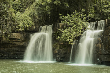 The waterfall.