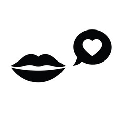 heart icon. Chat symbol with heart vector