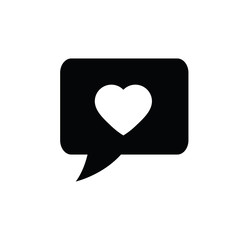 heart icon like sign  Chat symbol with heart vector