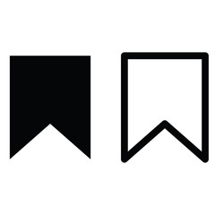Bookmark icons. line style icon          black vector symbol of Bookmark 