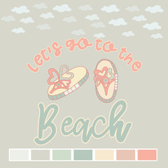 Let's go to the beach. Motivational poster
