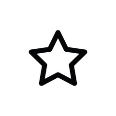 star icon. line style icon. black vector symbol of star 