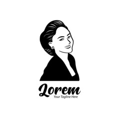 women in traditional culture logo design