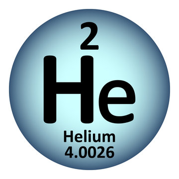 Periodic table element helium icon.