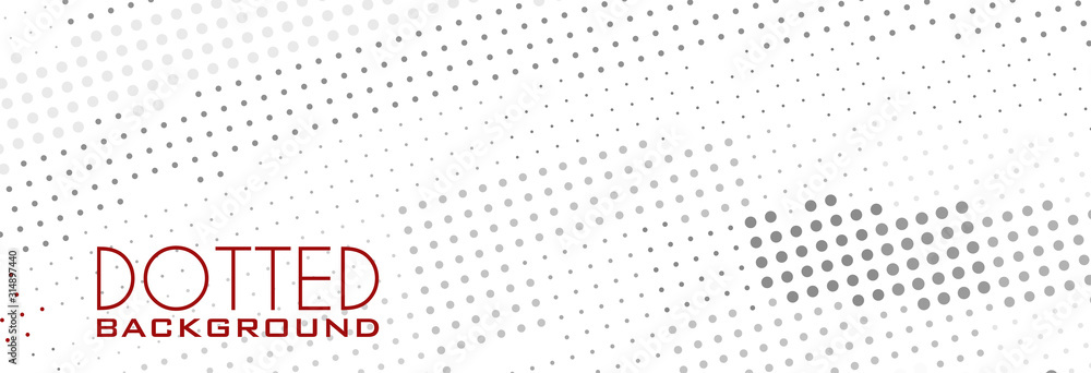 Poster Simple dotted background in gray and red dots. Vector pattern