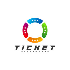 Ticket logo design concept vector, Template, Creative design, Icon symbol