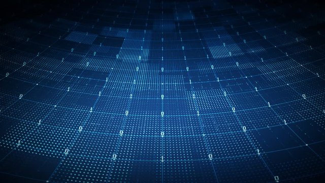  Abstract technology  big data background concept. Motion of digital data flow. Transferring of big data. Transfer and storage of data sets , block chain, server,  hi-speed internet.