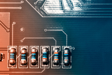 A close-up microchip