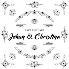 Classic ornament frame, vintage border set Premium Vector