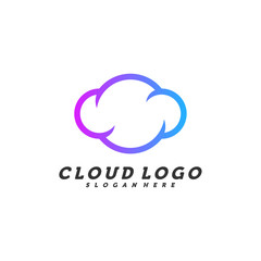 Cloud stylish logo design concept vector, Template, Creative design, Icon symbol