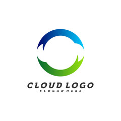 Cloud stylish logo design concept vector, Template, Creative design, Icon symbol