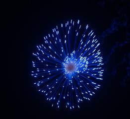 Neujahrsfeuerwerk Langzeitbelichtung zum Jahreswechsel