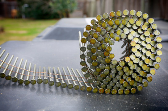 A Coil Of Nails In Roll For Pneumatic Nail Gun