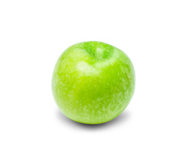  fresh green apple isolated on white background. Apples with clipping path.