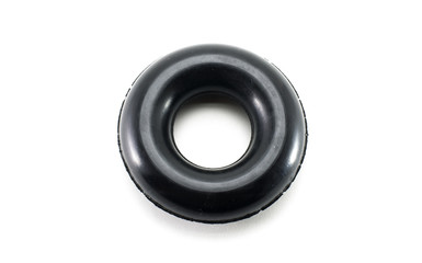 Black round carpal expander. Sport equipment.