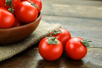 ripe tomatoes in a plate