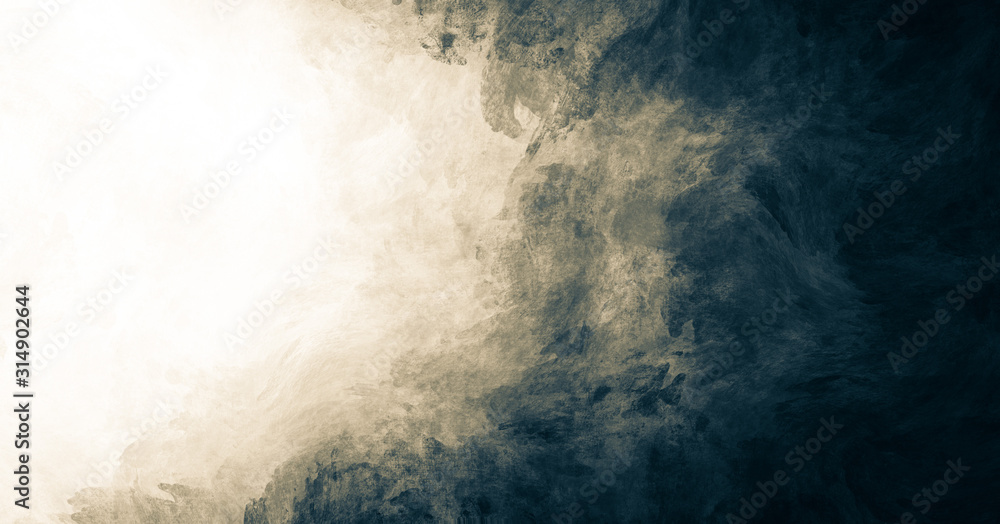 Poster abstract paint background with dark grey grunge texture. white copy space for text.