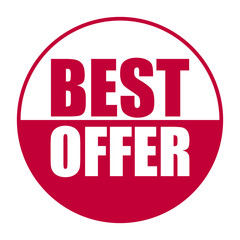 red vector banner best offer