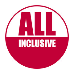 red vector banner all inclusive