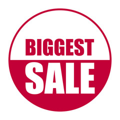 red vector banner biggest sale