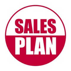 red vector banner sales plan