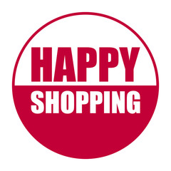 red vector banner happy shopping