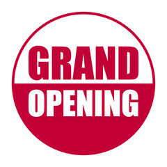 red vector banner grand opening