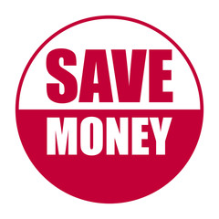 red vector banner save money