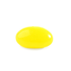 Tasty small lemon drop isolated on white