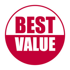 red vector banner best value