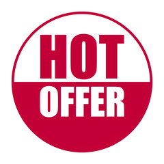 red vector banner hot offer