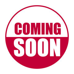 red vector banner coming soon