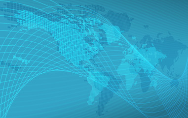 A map world globe blue background concept