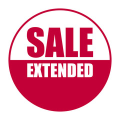 red vector banner sale extended