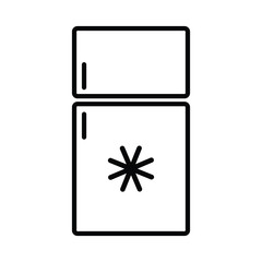 refrigerator line icon vector  black sign