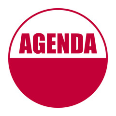 red vector banner agenda