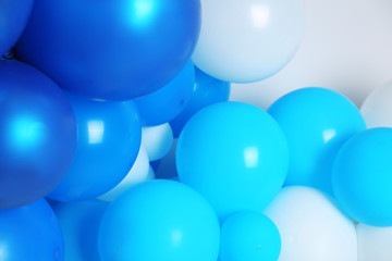 Many color balloons as background, closeup. Party decor