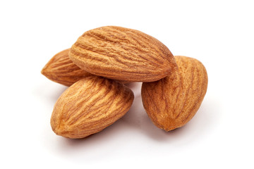 Almond. Almond nuts, isolated on white background