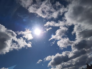 blue sky with clouds